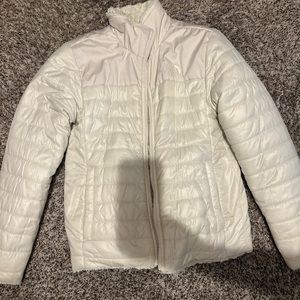 White Reversible North Face Jacket- Youth Large